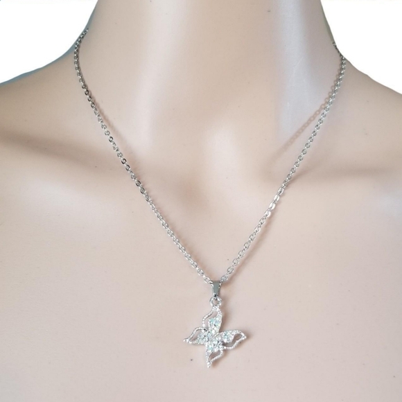 Handcrafted Butterfly Necklace - Picture 1 of 4